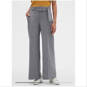 Banana Republic high waist wide leg gray trousers